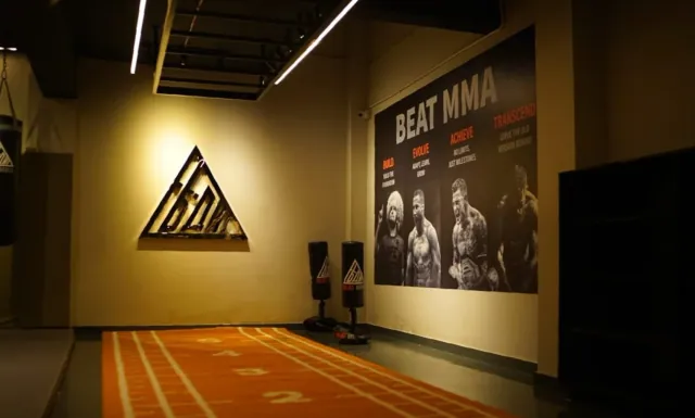 The strength training space at BEAT MMA